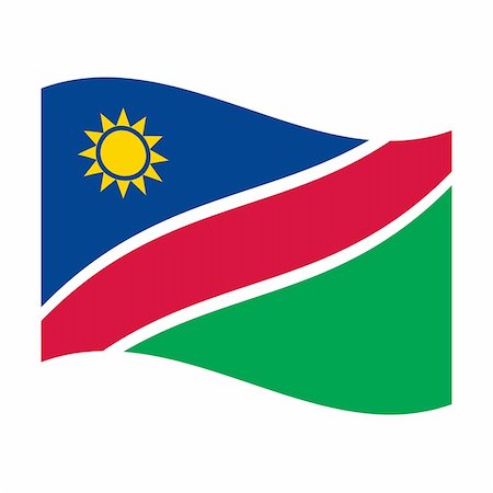 simsearch:400-05239226,k - Illustration of the national flag of namibia floating Stock Photo - Budget Royalty-Free & Subscription, Code: 400-05239332