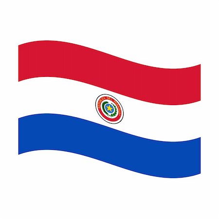 simsearch:400-05239226,k - Illustration of the national flag of paraguay floating Stock Photo - Budget Royalty-Free & Subscription, Code: 400-05239348