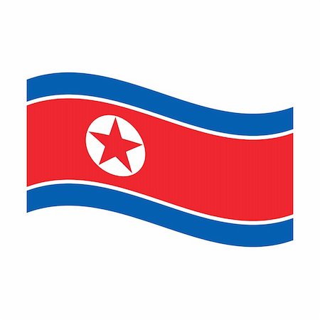 simsearch:400-05239226,k - Illustration of the national flag of north korea floating Stock Photo - Budget Royalty-Free & Subscription, Code: 400-05239340