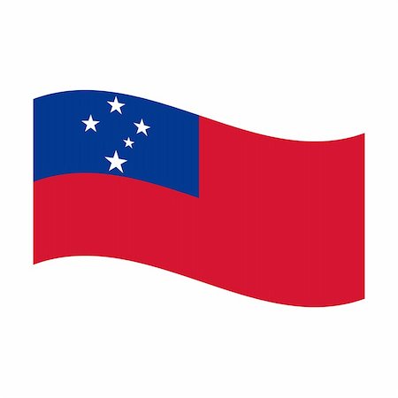 simsearch:400-05239226,k - Illustration of the national flag of samoa floating Stock Photo - Budget Royalty-Free & Subscription, Code: 400-05239358