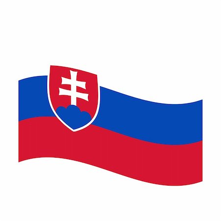 simsearch:400-05239226,k - Illustration of the national flag of slovakia floating Stock Photo - Budget Royalty-Free & Subscription, Code: 400-05239367