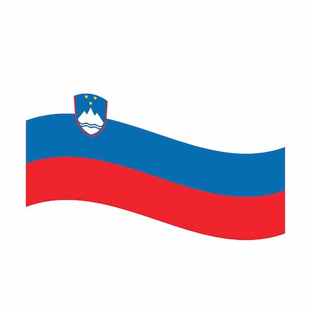 simsearch:400-05239226,k - Illustration of the national flag of slovenia floating Stock Photo - Budget Royalty-Free & Subscription, Code: 400-05239368