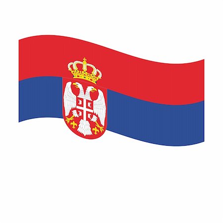 simsearch:400-05239226,k - Illustration of the national flag of serbia floating Stock Photo - Budget Royalty-Free & Subscription, Code: 400-05239363