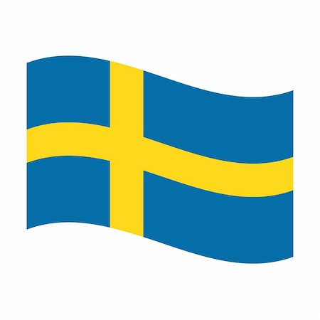 simsearch:400-05239226,k - Illustration of the national flag of sweden floating Stock Photo - Budget Royalty-Free & Subscription, Code: 400-05239378