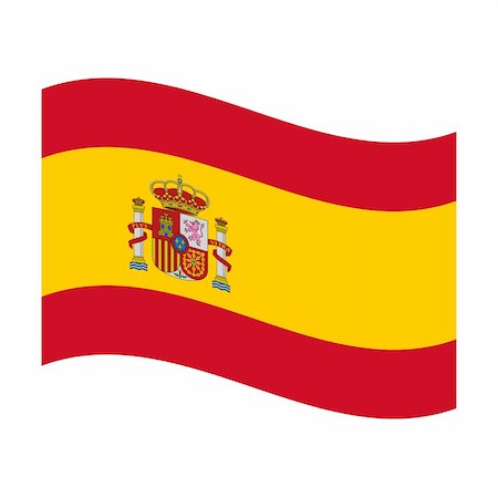 simsearch:400-05239226,k - Illustration of the national flag of spain floating Stock Photo - Budget Royalty-Free & Subscription, Code: 400-05239373