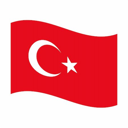 simsearch:400-05239226,k - Illustration of the national flag of turkey floating Stock Photo - Budget Royalty-Free & Subscription, Code: 400-05239389