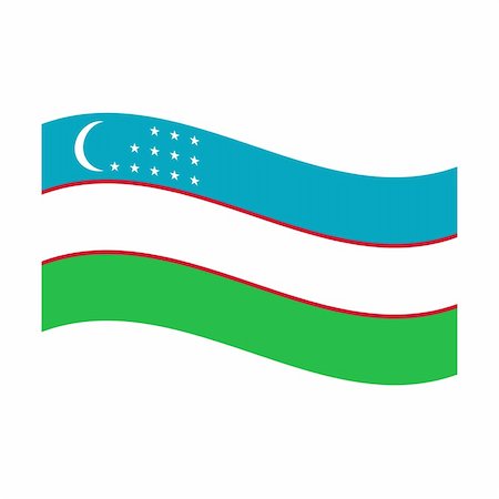simsearch:400-05239226,k - Illustration of the national flag of uzbekistan floating Stock Photo - Budget Royalty-Free & Subscription, Code: 400-05239399