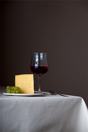 simsearch:400-04040057,k - piece of cheese,a bunch of grapes and red wine Stock Photo - Budget Royalty-Free & Subscription, Code: 400-05239408