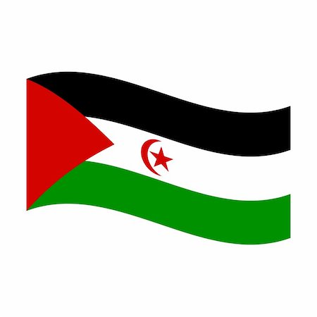 simsearch:400-05239226,k - Illustration of the national flag of western sahara floating Stock Photo - Budget Royalty-Free & Subscription, Code: 400-05239403