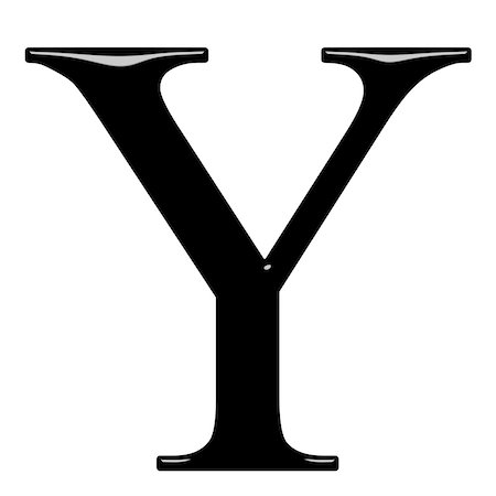 simsearch:400-05239813,k - 3d Greek letter Ypsilon isolated in white Fotografie stock - Microstock e Abbonamento, Codice: 400-05239824