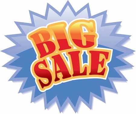 simsearch:400-06915685,k - Blue star with red Big Sale text. Vector illustration Stock Photo - Budget Royalty-Free & Subscription, Code: 400-05239988