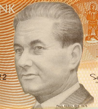 Paul Keres (1916-1975) on 5 Krooni 1994 Banknote from Estonia. Estonian chess grandmaster. Stock Photo - Budget Royalty-Free & Subscription, Code: 400-05230584