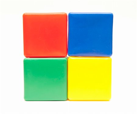 red blue and white living design - colored childrens cubes on a white background Stock Photo - Budget Royalty-Free & Subscription, Code: 400-05230633