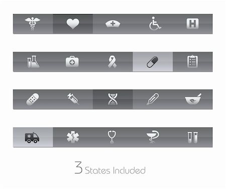 pharmacy icons - +++ The .eps file includes 3 buttons states in different layers +++ Stock Photo - Budget Royalty-Free & Subscription, Code: 400-05231209