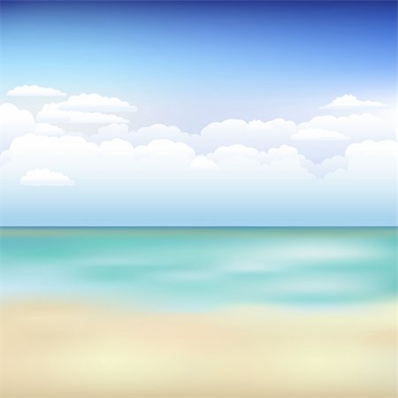 simsearch:400-04838949,k - Beautiful Background With Beach, Blue Sky And Clouds Photographie de stock - Aubaine LD & Abonnement, Code: 400-05231502