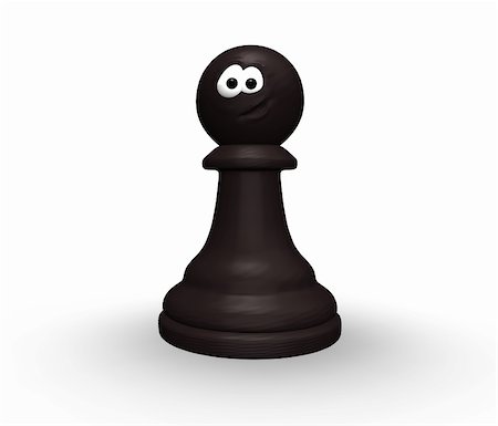 simsearch:400-04710081,k - black chess pawn with comic face - 3d illustration Photographie de stock - Aubaine LD & Abonnement, Code: 400-05231653