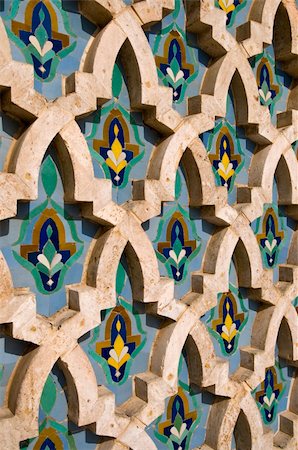 Mosaic detail - Hassan II Mosque - Casablanca - Best of Morocco Stock Photo - Budget Royalty-Free & Subscription, Code: 400-05231724