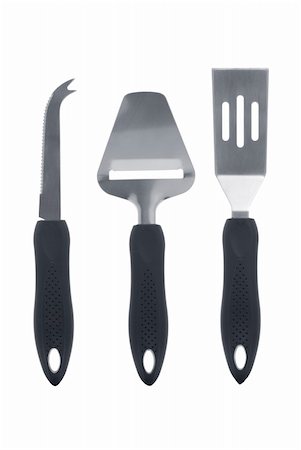 Set of three kitchen utensils isolated on white background Stock Photo - Budget Royalty-Free & Subscription, Code: 400-05231729