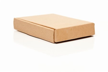simsearch:400-05708252,k - Closed Thin Cardboard Box Isolated on a White Background. Stock Photo - Budget Royalty-Free & Subscription, Code: 400-05231760