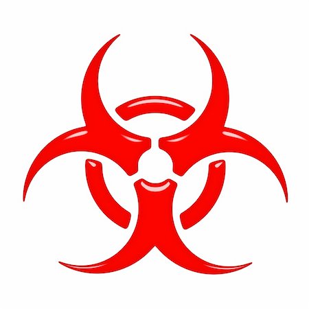 simsearch:400-05233482,k - 3d biohazard symbol isolated in white Foto de stock - Super Valor sin royalties y Suscripción, Código: 400-05232071