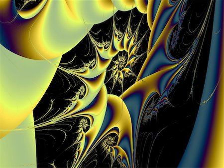 psychedelic trippy design - Computer generated image with a spiral design in blue and yellow. Stock Photo - Budget Royalty-Free & Subscription, Code: 400-05232083