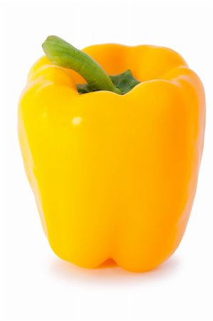 simsearch:400-06092107,k - Big fresh yellow pepper on white at 10Mps Fotografie stock - Microstock e Abbonamento, Codice: 400-05232111