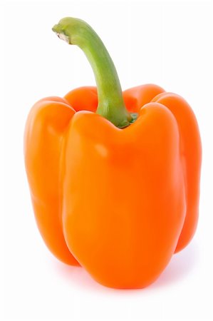 simsearch:400-04962399,k - Big fresh orange pepper on white at 10Mps Stockbilder - Microstock & Abonnement, Bildnummer: 400-05232112