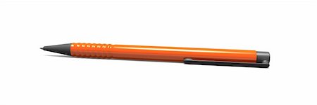 simsearch:400-05122820,k - An image of an isolated typical orange ball pen Stock Photo - Budget Royalty-Free & Subscription, Code: 400-05232190