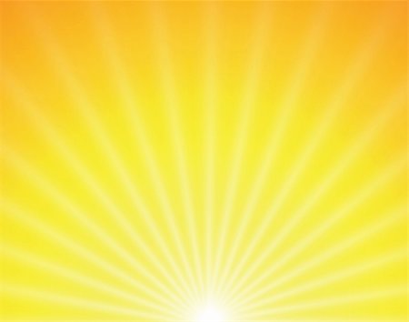 sun abstract drawing - vector sun on yellow background with orange rays Stock Photo - Budget Royalty-Free & Subscription, Code: 400-05232307