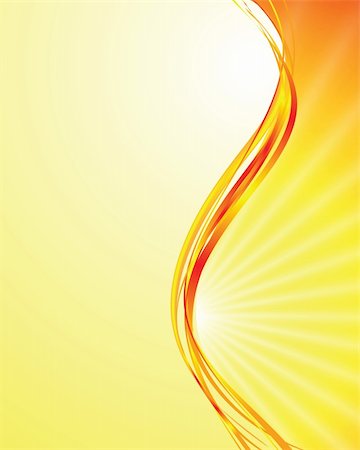 simsearch:400-08035211,k - vector sun on yellow background with orange rays Foto de stock - Super Valor sin royalties y Suscripción, Código: 400-05232309