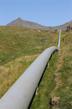 snowdon - Water pipeline in the mountains of Snowdonia UK. Stock Photo - Budget Royalty-Free & Subscription, Code: 400-05232485