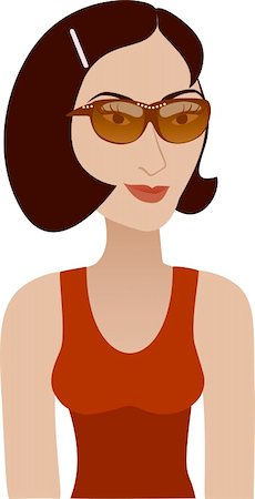 Vector of Brunette with sunglasses Avatar. See others in this series. Stock Photo - Budget Royalty-Free & Subscription, Code: 400-05232600