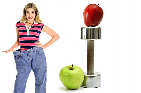 weightloss workout apples in jeans Stock Photo - Budget Royalty-Free & Subscription, Code: 400-05232719
