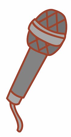 simsearch:400-05179483,k - illustration drawing of a microphone isolate in a white background Stock Photo - Budget Royalty-Free & Subscription, Code: 400-05232839