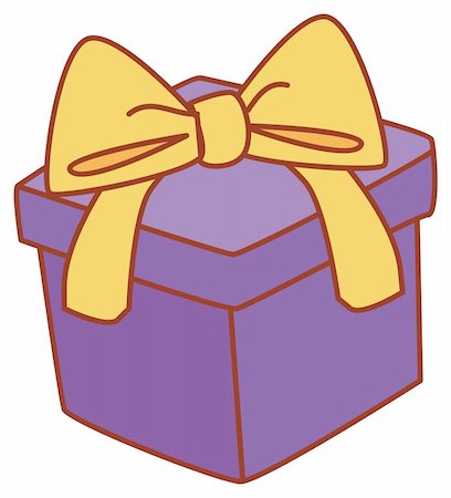 simsearch:400-03975392,k - illustration drawing of a purple gift box with yellow box, illustration drawing of a purple gift box with yellow box Foto de stock - Royalty-Free Super Valor e Assinatura, Número: 400-05232978
