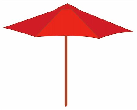 simsearch:400-04921907,k - illustration drawing of a red Umbrella isolate in white background Stock Photo - Budget Royalty-Free & Subscription, Code: 400-05232996