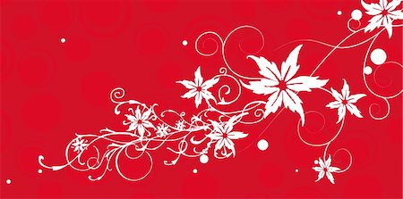 simsearch:400-05233272,k - a vivid illustration of white flower on a red background Stock Photo - Budget Royalty-Free & Subscription, Code: 400-05233278