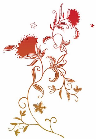 simsearch:400-05235275,k - a vivid illustration of red flower pattern Stock Photo - Budget Royalty-Free & Subscription, Code: 400-05233291