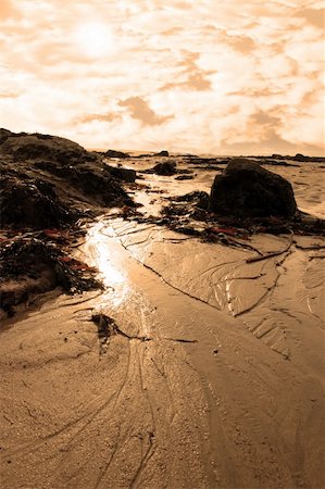simsearch:400-05360154,k - rocks on beale beach co kerry ireland on a red sunset day Stock Photo - Budget Royalty-Free & Subscription, Code: 400-05233405
