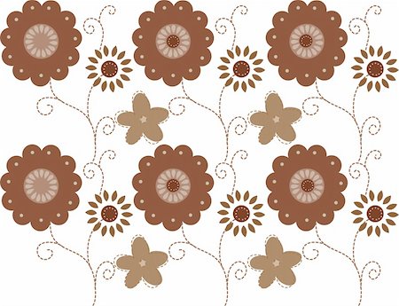 simsearch:400-09154476,k - a beautiful drawing of brown flower pattern Stock Photo - Budget Royalty-Free & Subscription, Code: 400-05233429