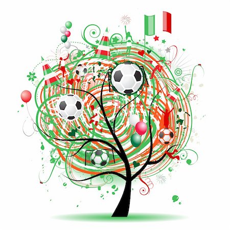 red colour background with white fireworks - Football tree design, Mexican flag Stock Photo - Budget Royalty-Free & Subscription, Code: 400-05233448