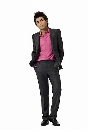 simsearch:400-05097850,k - Modern young business man of Asian, full length portrait isolated on white background. Stockbilder - Microstock & Abonnement, Bildnummer: 400-05233463