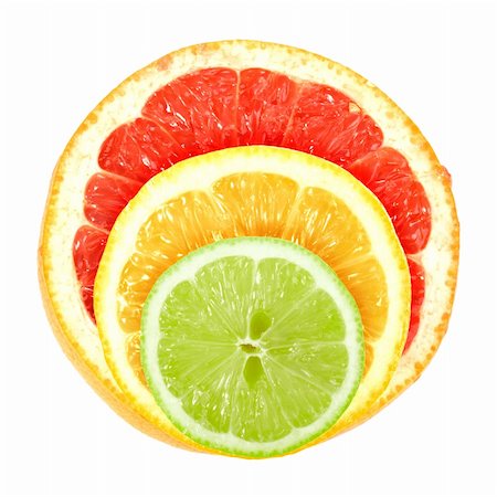 simsearch:400-05906235,k - Set of cross a citrus fruits. Isolated on white background. Close-up. Studio photography. Stock Photo - Budget Royalty-Free & Subscription, Code: 400-05233870
