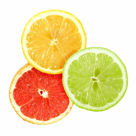 simsearch:400-05906235,k - Set of cross a citrus fruits. Isolated on white background. Close-up. Studio photography. Stock Photo - Budget Royalty-Free & Subscription, Code: 400-05233880