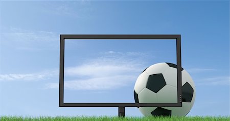 flat soccer ball - concept of live soccer on full hd lcd tv -rendering Stock Photo - Budget Royalty-Free & Subscription, Code: 400-05244465