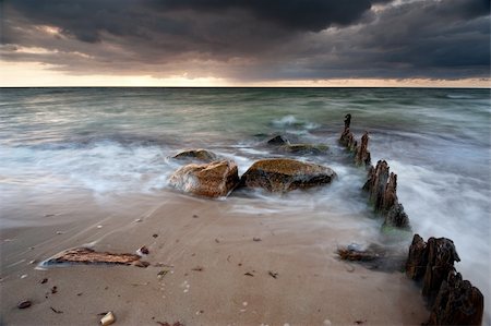 simsearch:400-06176310,k - groyne with heavy clouds Stock Photo - Budget Royalty-Free & Subscription, Code: 400-05244659