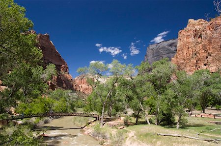 Virgin River in Zion Canyon national park USA Stock Photo - Budget Royalty-Free & Subscription, Code: 400-05244725