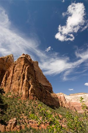 Beautiful landscape of the zion national park mountains Stock Photo - Budget Royalty-Free & Subscription, Code: 400-05244730