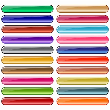 Web buttons in shiny assorted colors. Isolated on white. Photographie de stock - Aubaine LD & Abonnement, Code: 400-05244878