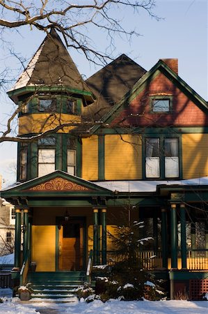 Victorian House Chicago suburbs. Stock Photo - Budget Royalty-Free & Subscription, Code: 400-05245361